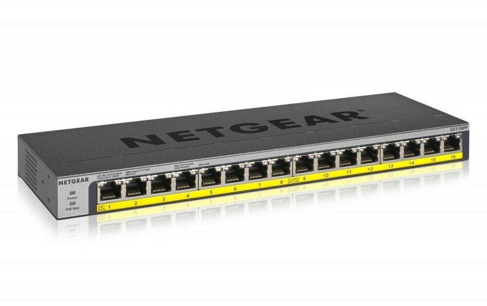 NETGEAR  Netgear PoE+ Switch GS116PP 16 Port 