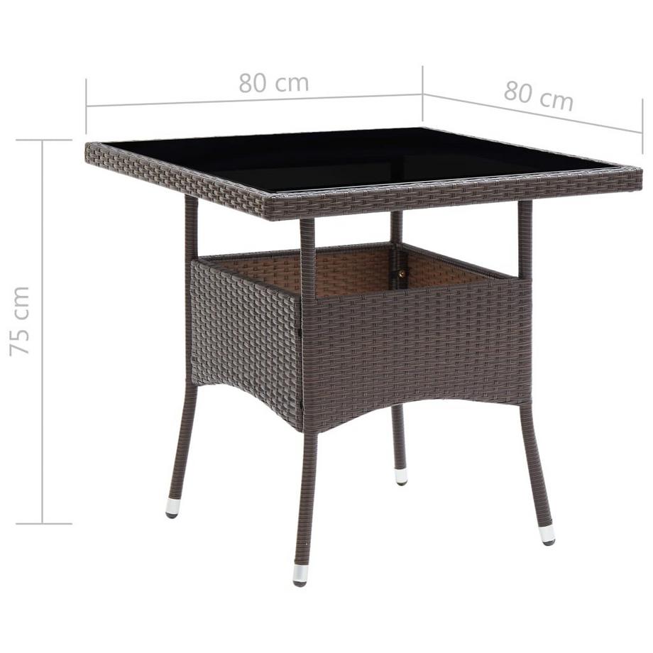 VidaXL Mobilier de salle à manger rotin synthétique  