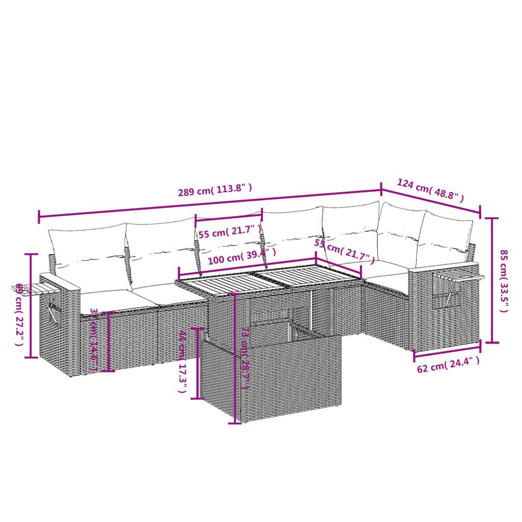 VidaXL Garten sofagarnitur poly-rattan  