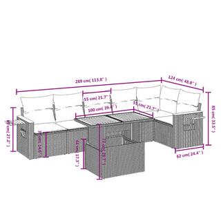 VidaXL Garten sofagarnitur poly-rattan  