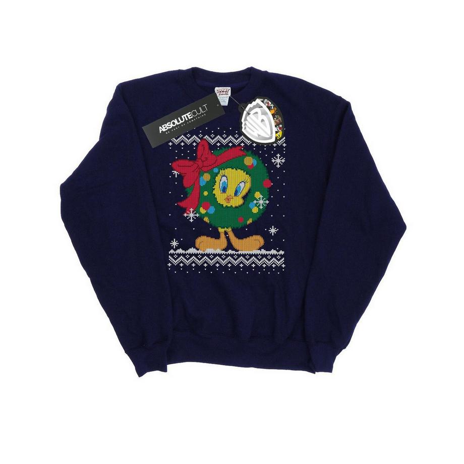 LOONEY TUNES Tweety Pie Christmas Fair Isle Sweatshirt  