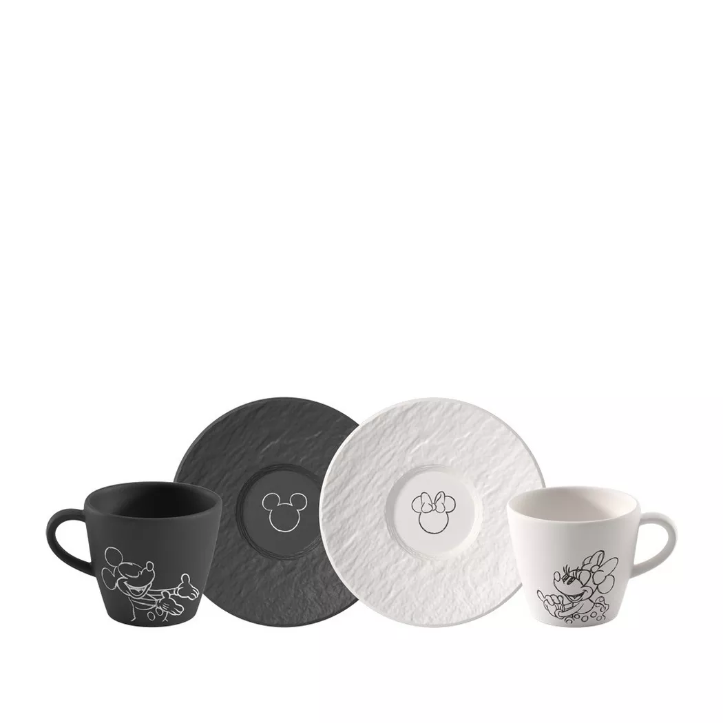 Espressotassen mit Untertassen Manufacture Rock Mickey Mouse 60 ml, 2 St.