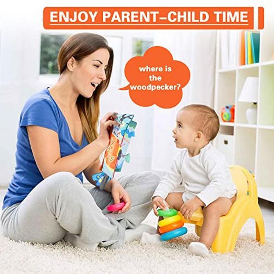 Activity-board  3D Stoffbuch Baby Knisterbuch Baby,Babybuch Bilderbuch,Fliegende Tiere Fühlbuch Baby Kinderwagen 
