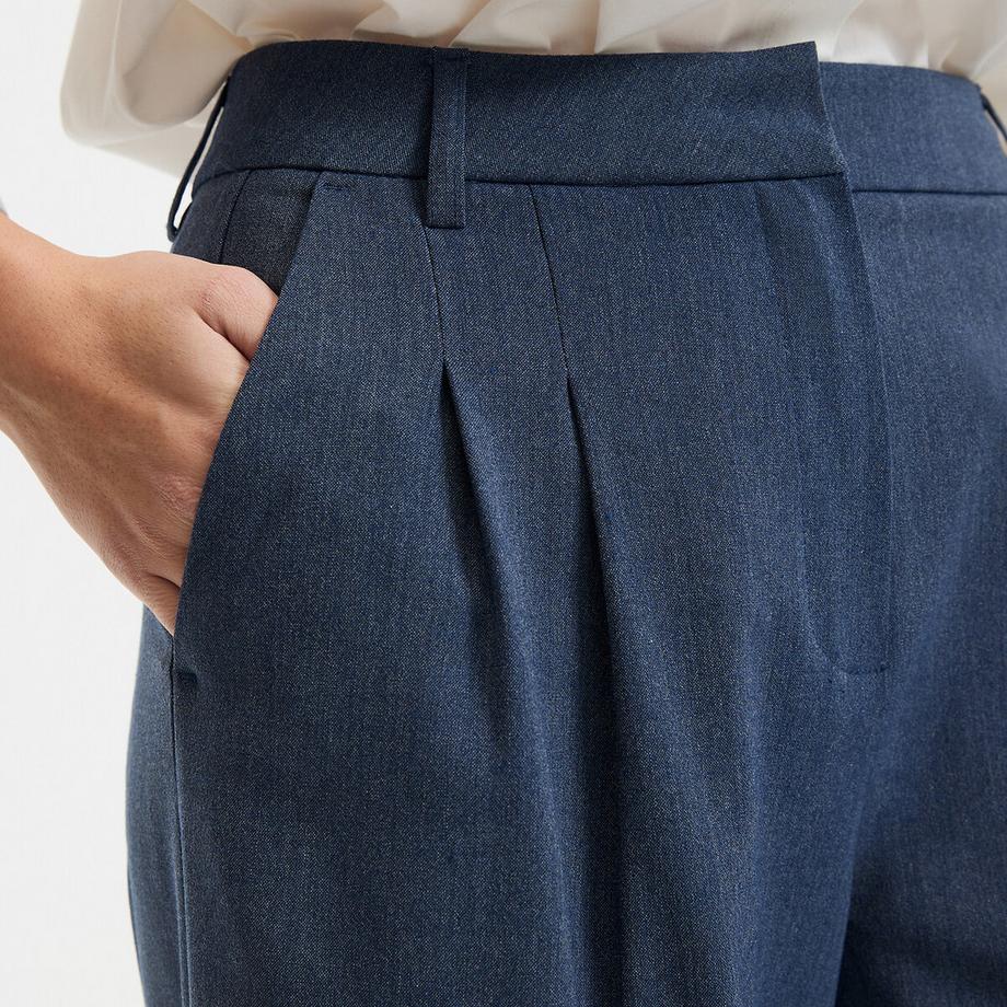 La Redoute Collections Loose-Fit Bundfaltenhose  