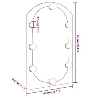 VidaXL Miroir avec lumière led verre  