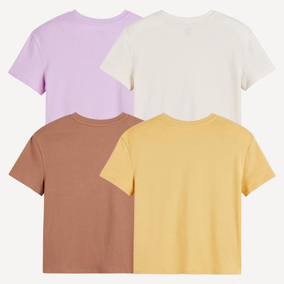 La Redoute Collections  Lot de 4 T-shirts col rond 
