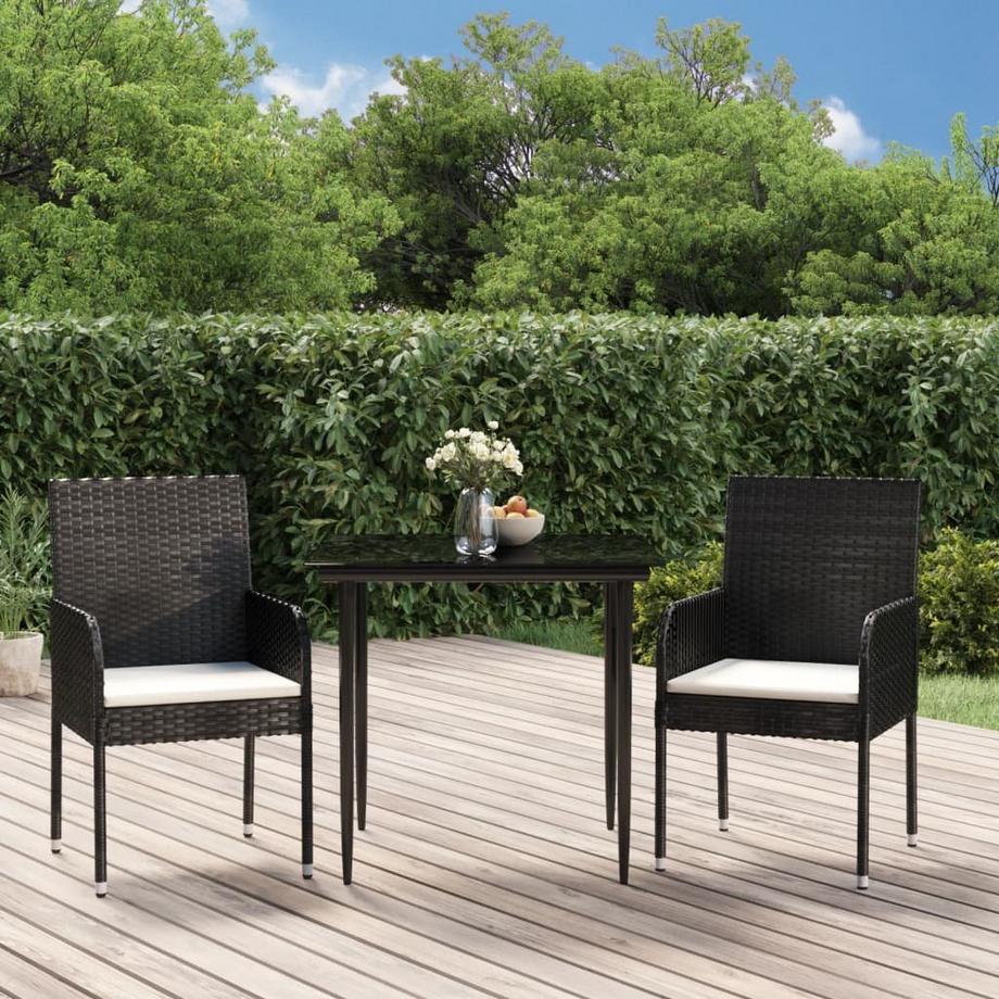 VidaXL Ensemble de salle à manger de jardin rotin synthétique  