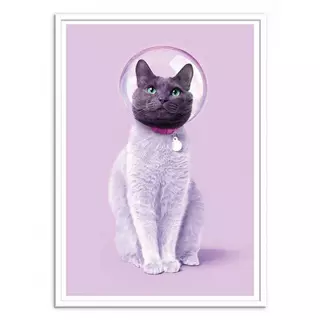 Wall Editions  Art-Poster - Space cat - Paul Fuentes - 50 x 70 cm 