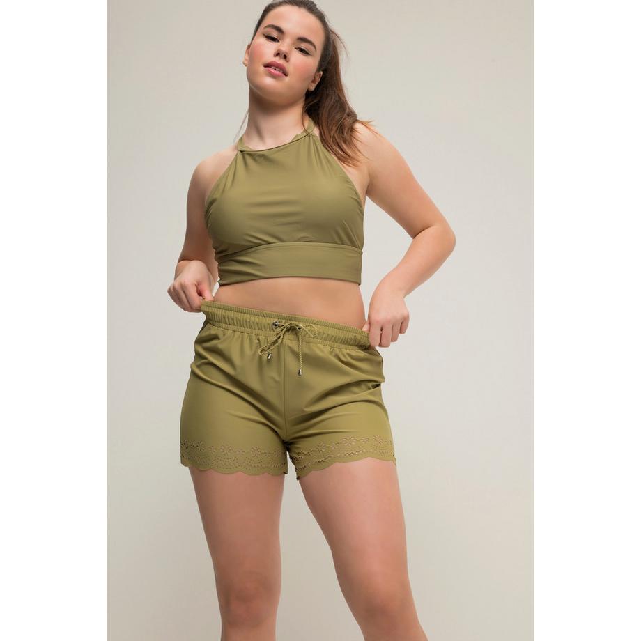 Studio Untold Shorts da bagno Gamba ampia Orlo tagliato al laser  