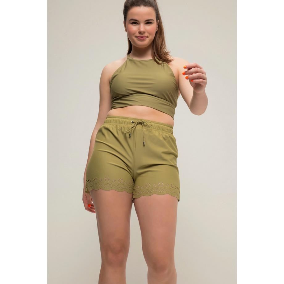 Studio Untold Shorts da bagno Gamba ampia Orlo tagliato al laser  