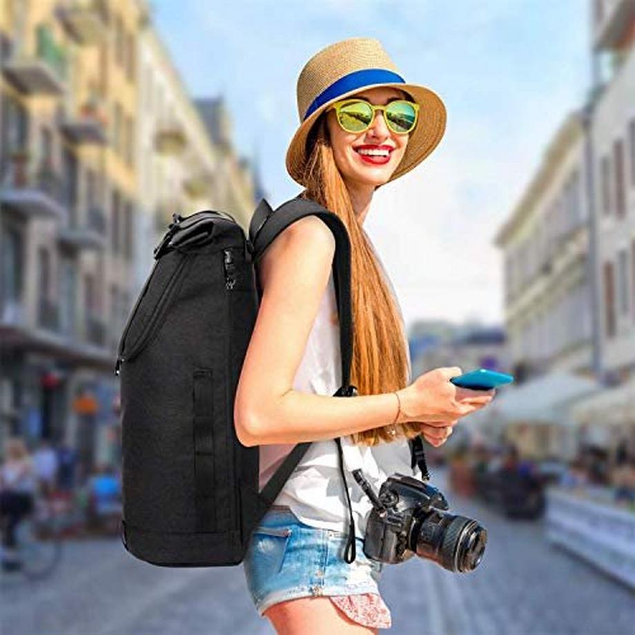 Only-bags.store Sac à dos Roll Top Antivol Imperméable pour Ordinateur Portable  