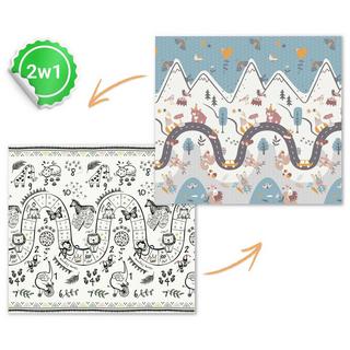 B2X Faltbare Spielmatte Nukido NK-340, 200 x 180 x 1 cm  