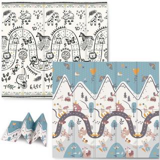 B2X Faltbare Spielmatte Nukido NK-340, 200 x 180 x 1 cm  