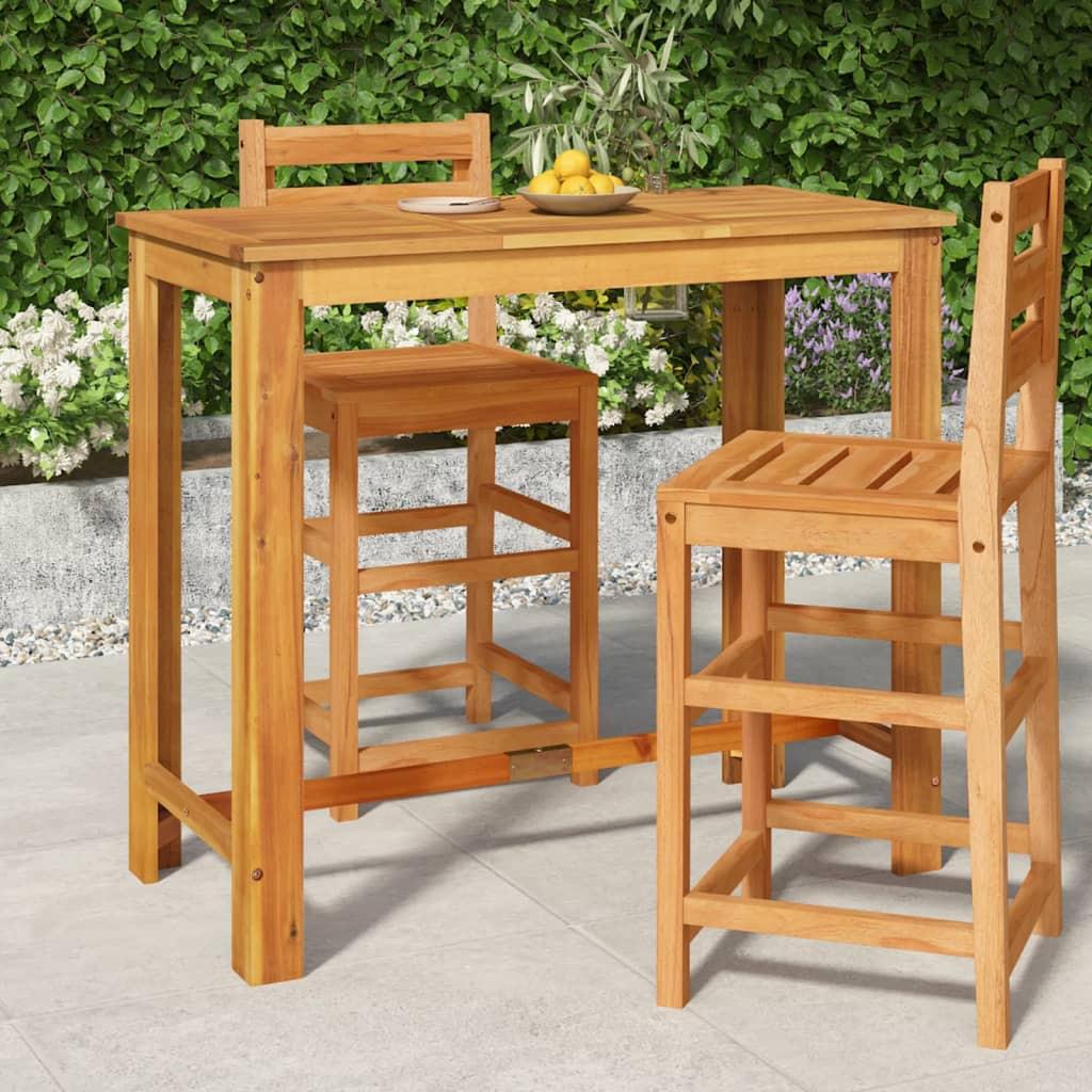 VidaXL Table de bar de jardin bois  