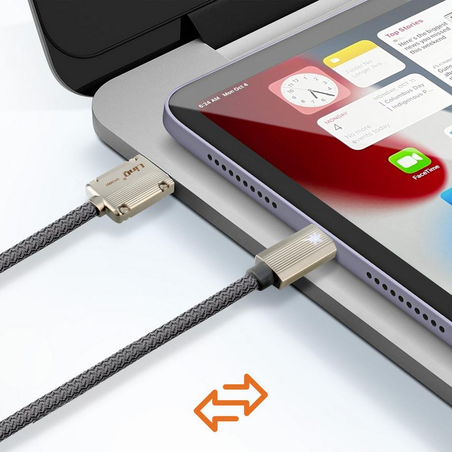 Avizar  USB / USB-C Kabel 6A - LinQ Grau 