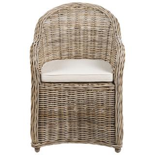 Beliani  Lot de 2 fauteuils de jardin avec coussins en Rotin Traditionnel SUSUA II 