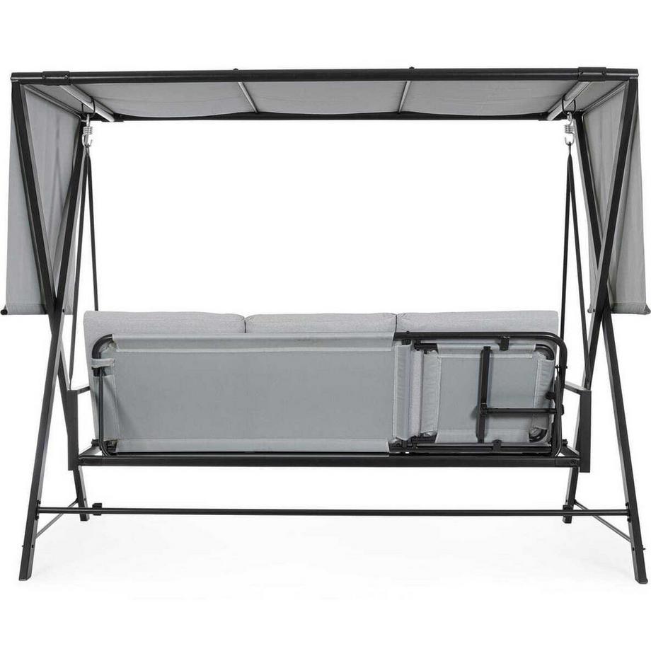 mutoni Hollywoodschaukel Pompei 3-Sitzer hellgrau 223x128  