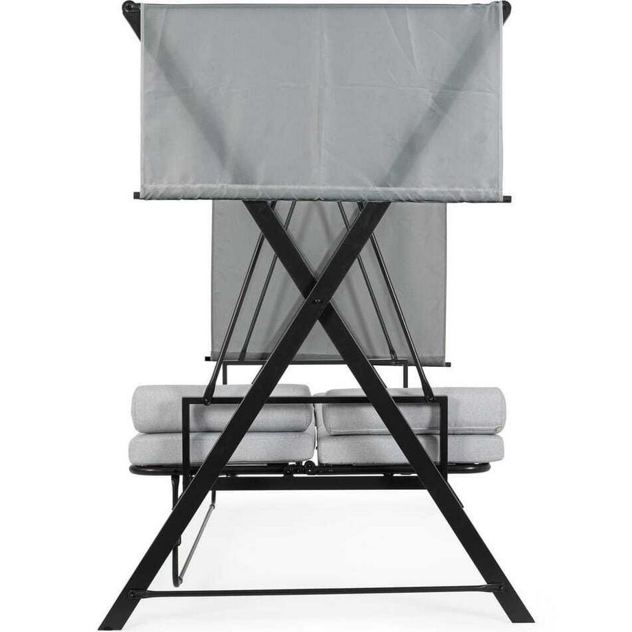 mutoni Hollywoodschaukel Pompei 3-Sitzer hellgrau 223x128  