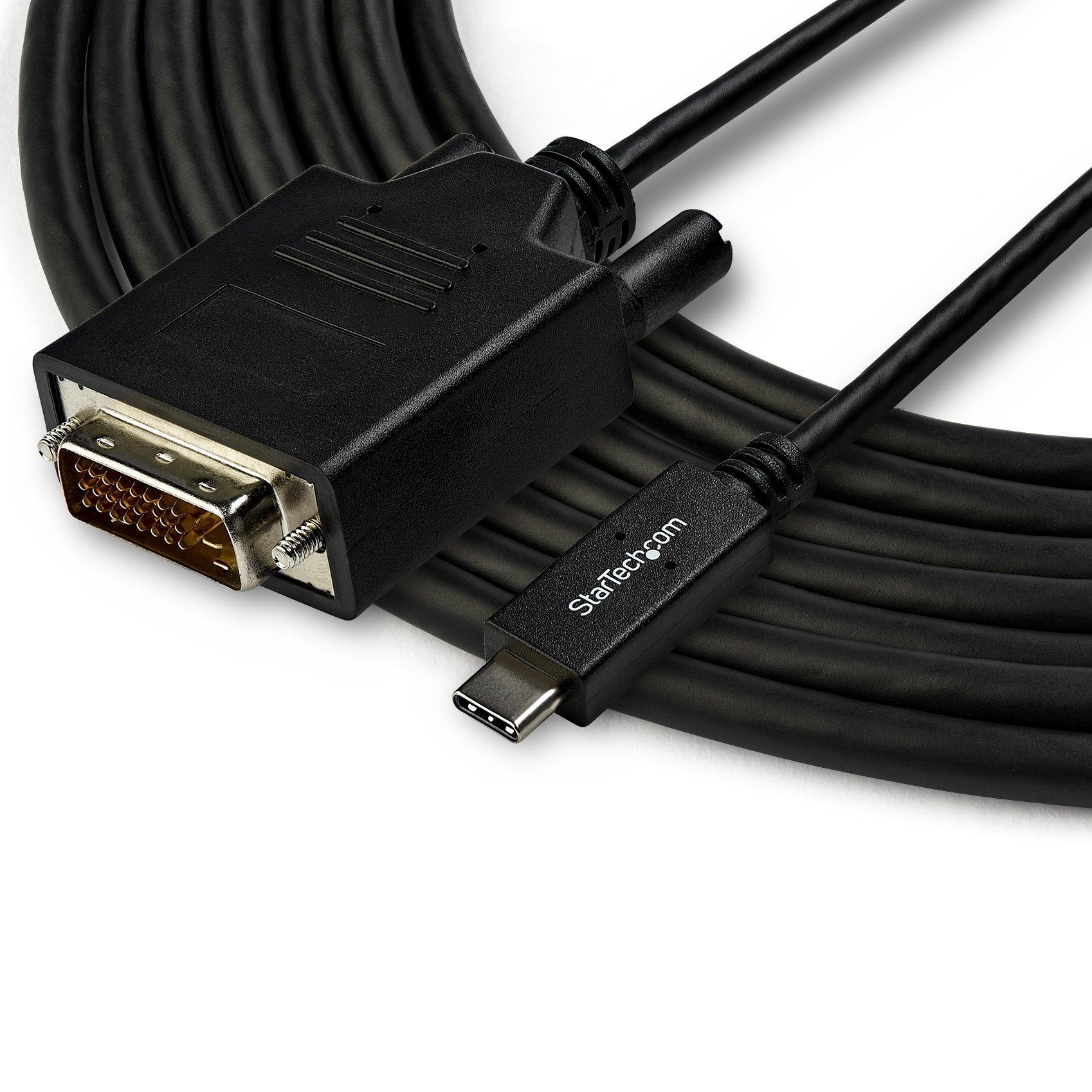 STARTECH.COM  StarTech.com 3m USB-C auf DVI Kabel - 1920 x 1200 - Schwarz 