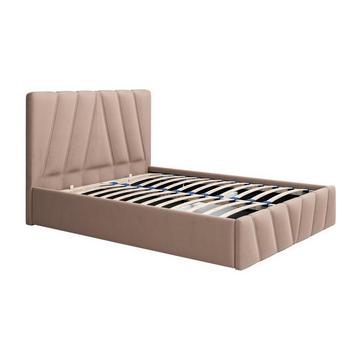 Bett mit Bettkasten - 140 x 190 cm - Samt - Beige - LIDAMA von Pascal Morabito