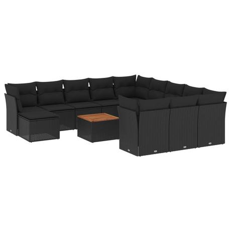 VidaXL set divano da giardino Polirattan  