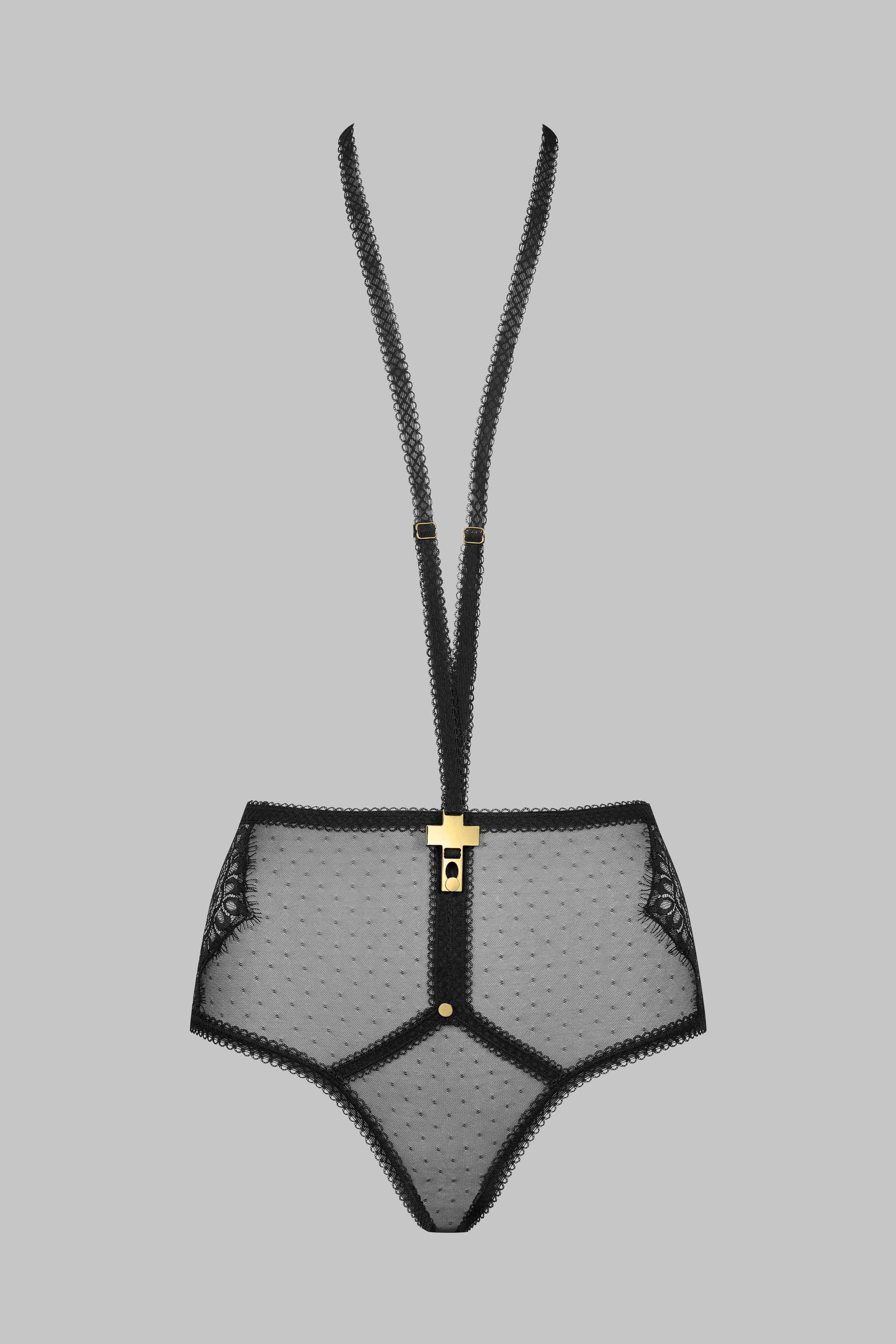 MAISON CLOSE  Hohe Unterhose mit harness - Inspiration Divine 