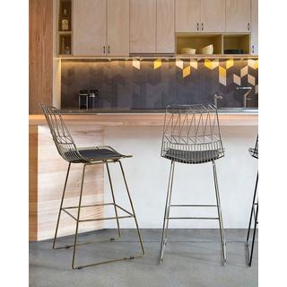 Beliani Set di 2 sedie alte en Acciaio Moderno PRESTON  