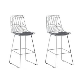 Beliani Set di 2 sedie alte en Acciaio Moderno PRESTON  