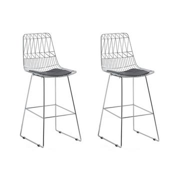 Set di 2 sedie alte en Acciaio Moderno PRESTON