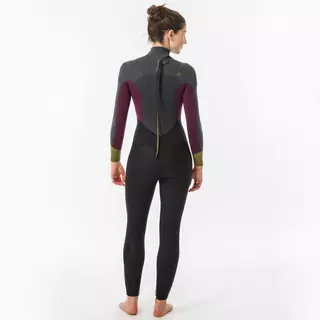 OLAIAN  Combinaison intégrale femme de surf 4/3 500 back zip Noir