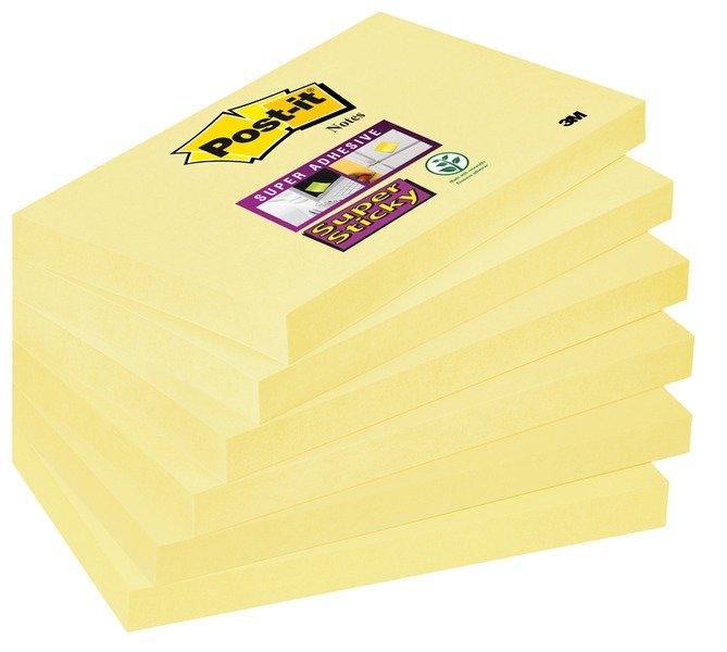 Post-It POST-IT Notes Super Sticky 76x127mm 6556SSCY gelb 6x90 Blatt  