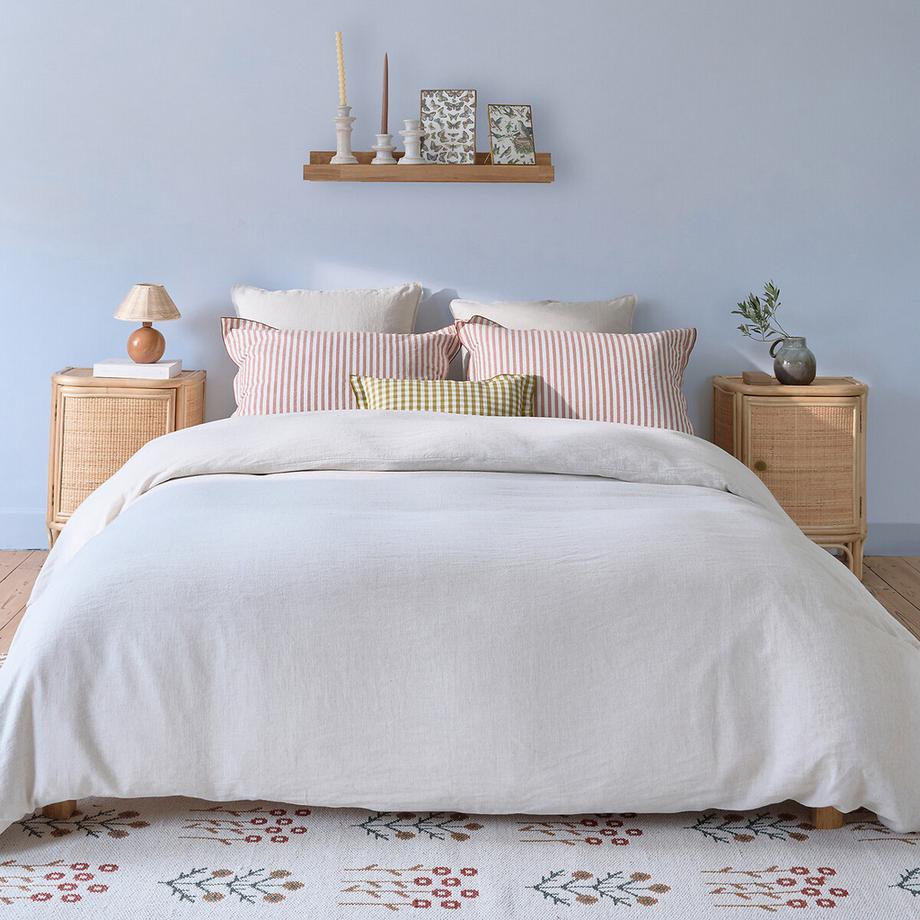 La Redoute Intérieurs Housse de couette en coton/lin lavé  