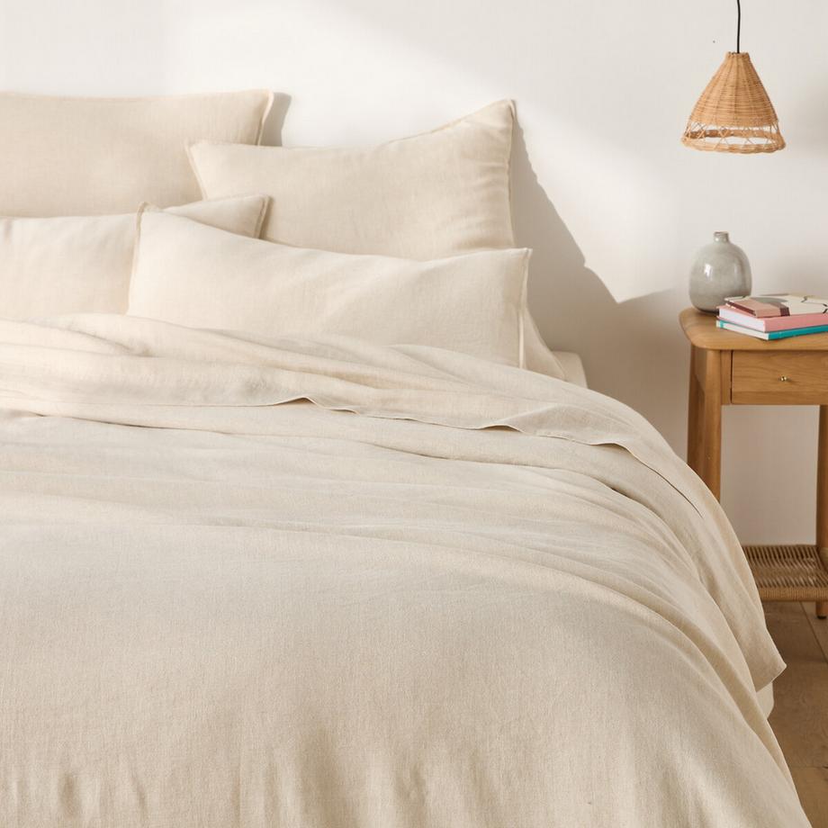 Housse de couette en coton/lin lavé