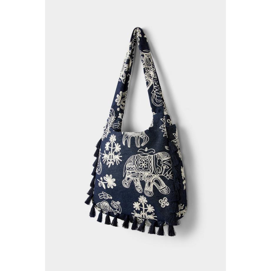 Joe Browns Bestickte Tasche mit Quasten und Elefanten-Detail  