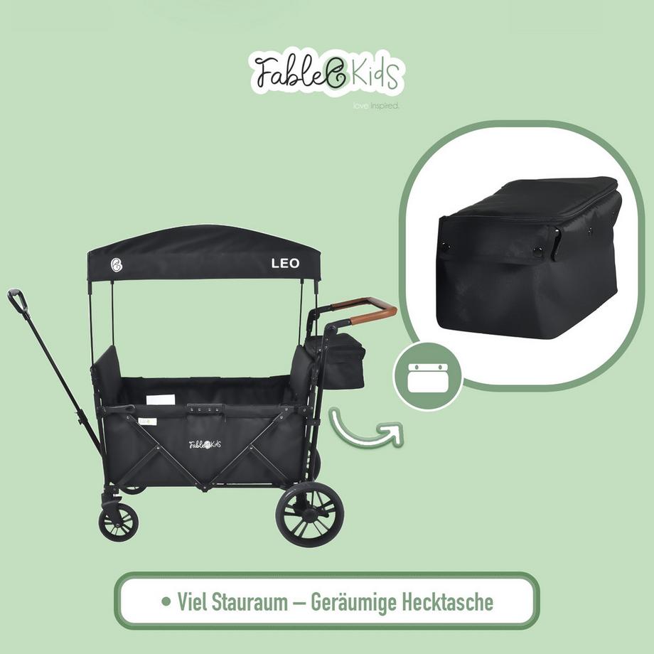 FableKids  Chariot pliable LEO X4Lite avec toit Chariot de transport pliable 