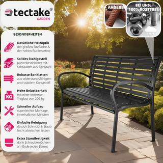 Tectake Panca da giardino Pino da 3 posti 126 x 62 x 81,5 cm  