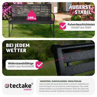 Tectake Panca da giardino Pino da 3 posti 126 x 62 x 81,5 cm  