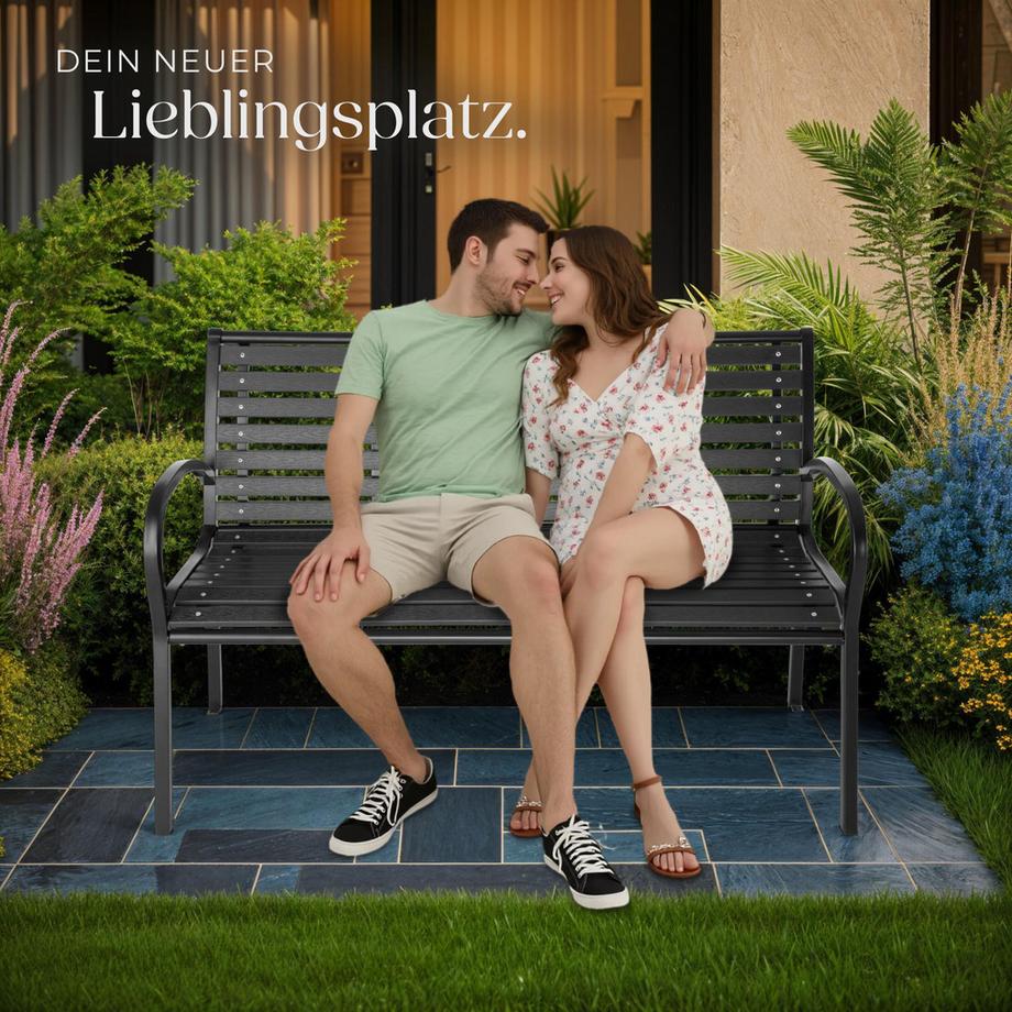 Tectake Panchina da giardino Pino  3 posti  