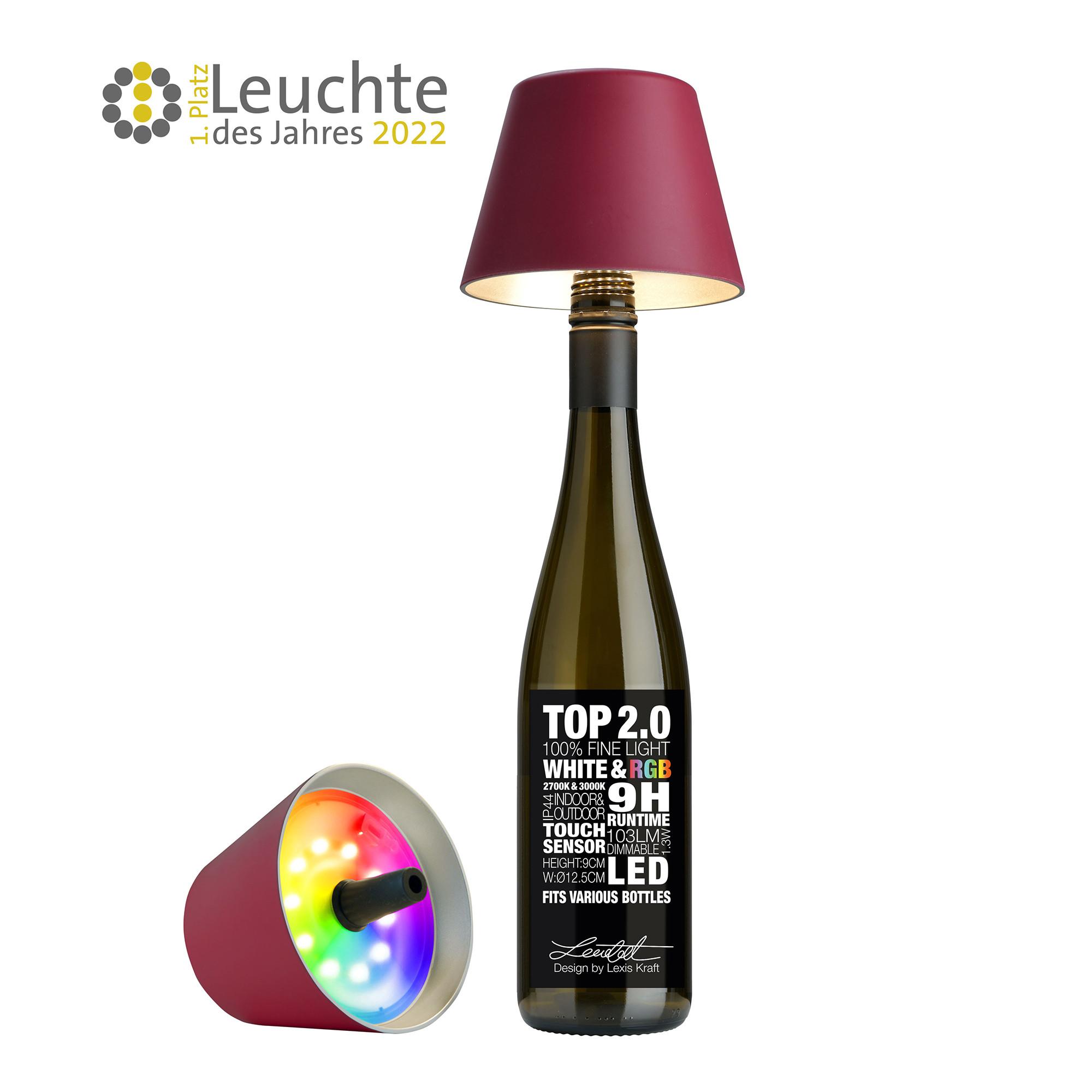 Sompex  Top Lampe 2.0 weinrot 