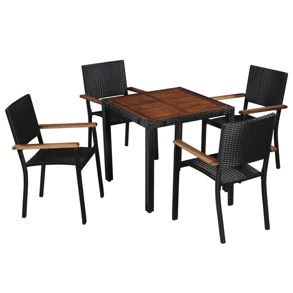 VidaXL set da pranzo Polirattan  