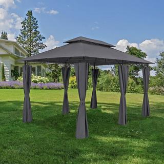 mutoni Gazebo da giardino Moldau antracite 400x300  