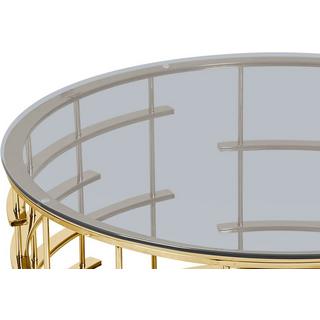 mutoni Couchtisch Blustix Metall Glas gold 90  