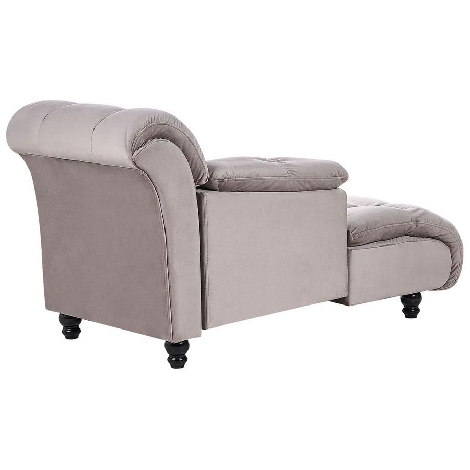 Beliani Chaise longue versione destra en Tessuto Glamour LORMONT  