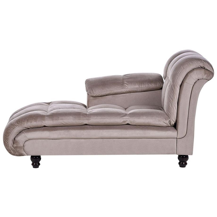 Beliani Chaise longue versione destra en Tessuto Glamour LORMONT  