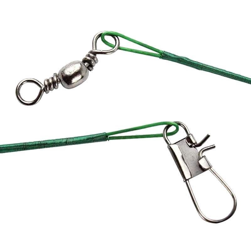 eStore  20x Capi in Acciaio per la Pesca - 15 cm - Verde 