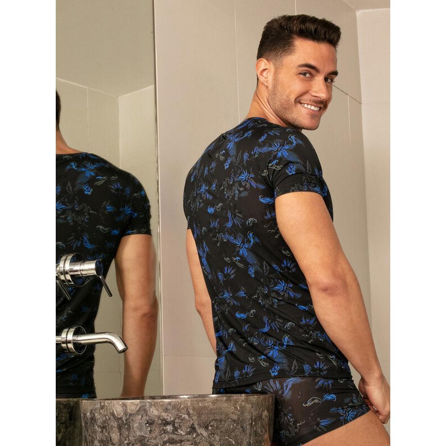 HOM Chemise Mode Col V Imprimé Floral  