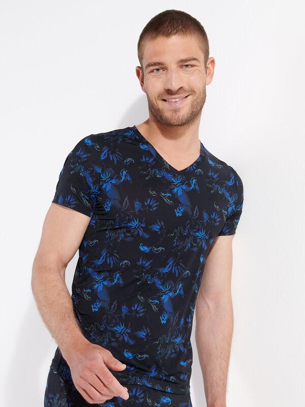 HOM Camicia Moda Scollo a V Stampa Floreale  