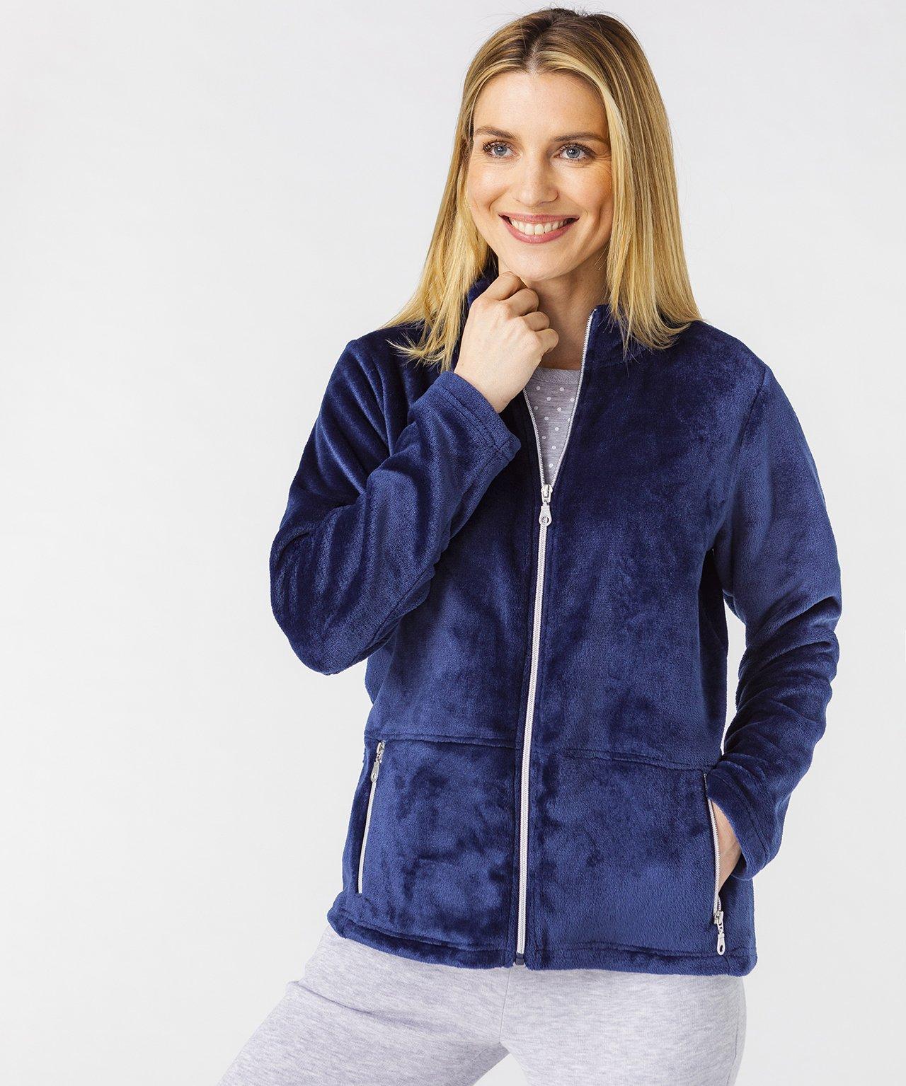 Damart  Fleece-Strickjacke mit Reißverschluss 