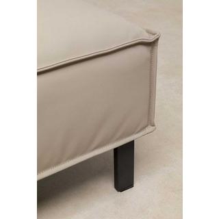 KARE Design Tabouret Victor cuir gris  