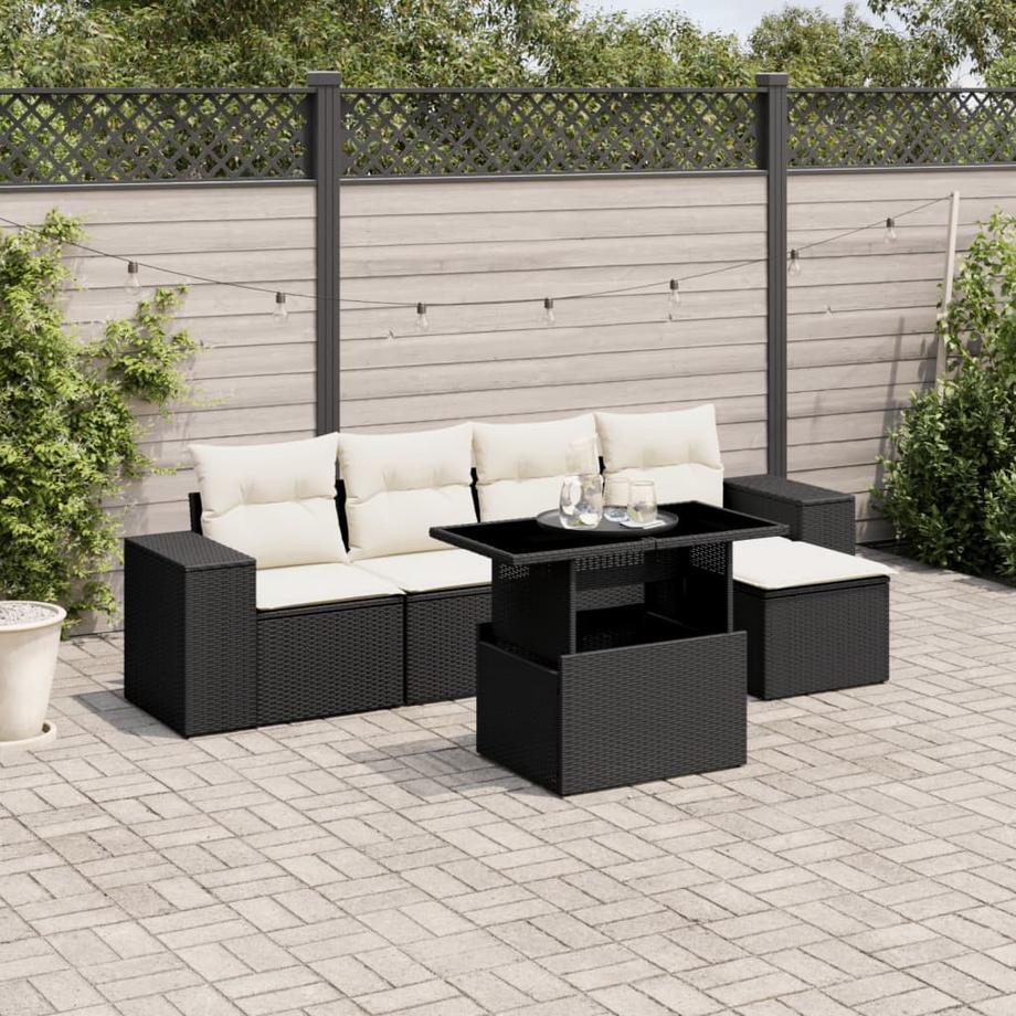 VidaXL Ensemble de canapés de jardin rotin synthétique  